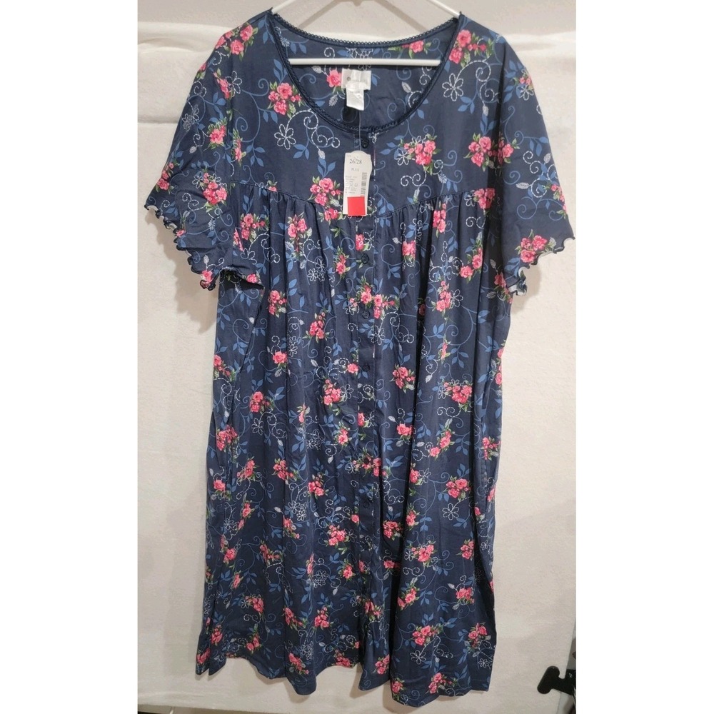 Enchanted Plus Size 26/28 Floral Nightgown mumu Cottagecore House Dress NWT